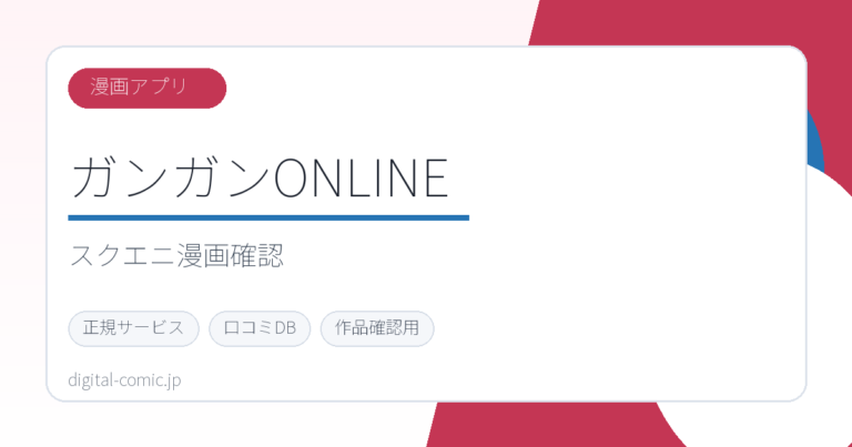 ガンガンONLINEのサービスイメージ画像